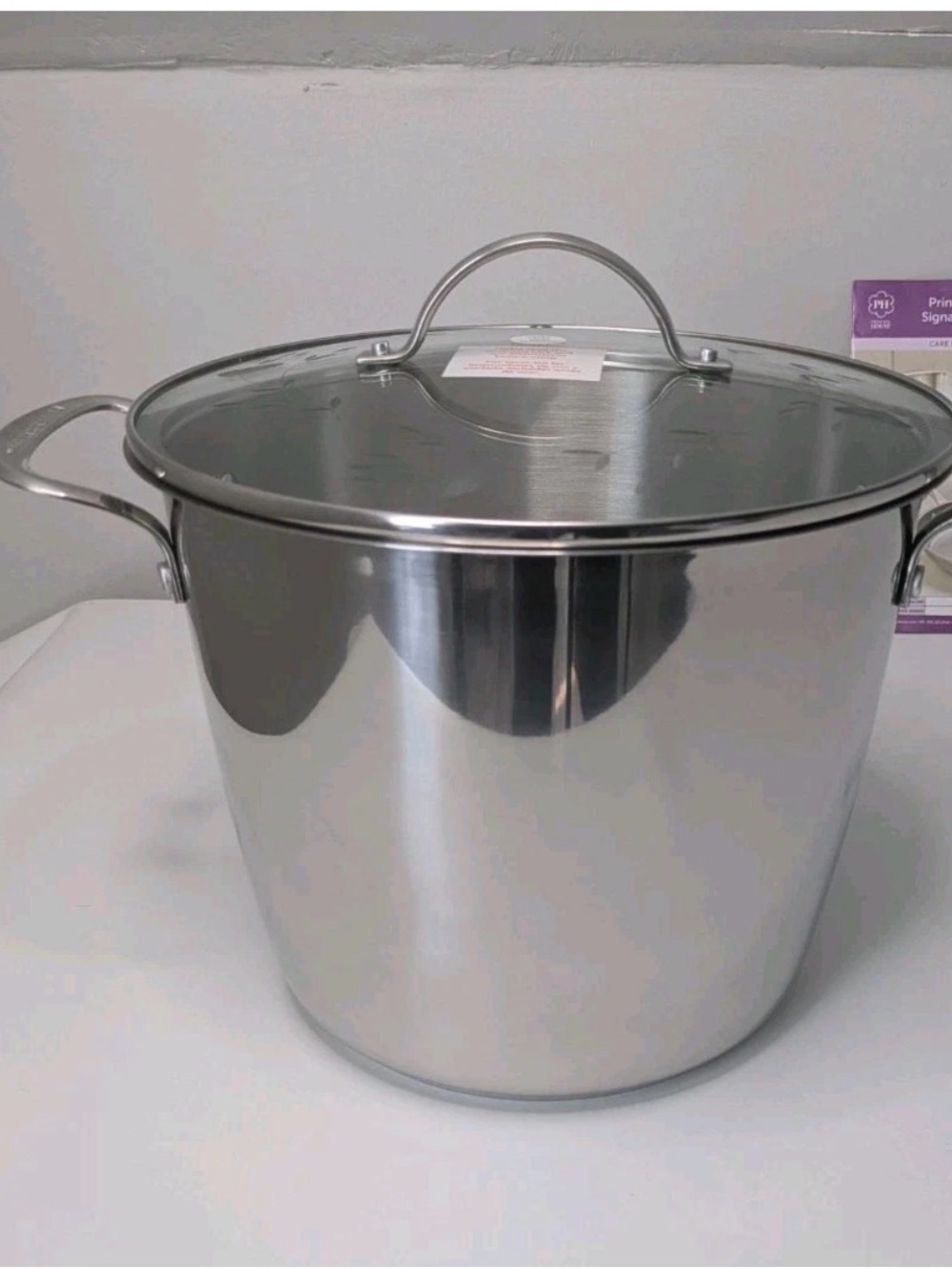 Princess House Stainless Steel Stock Pot with Glass Lid - Silver